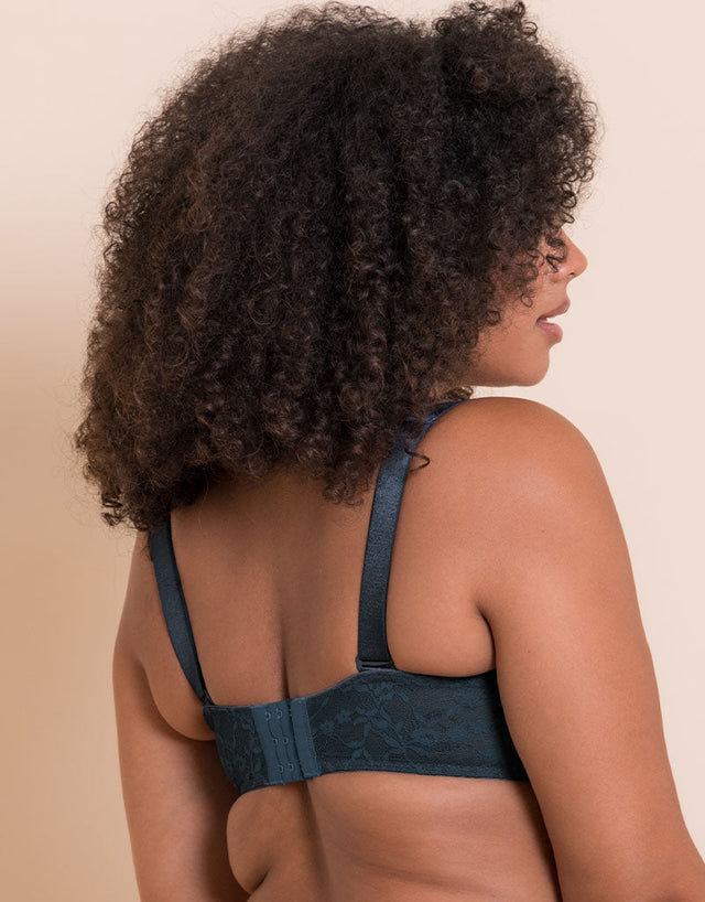 Curvy Kate All Night Lace Scooped Multiway Balcony Bra Denim Blue