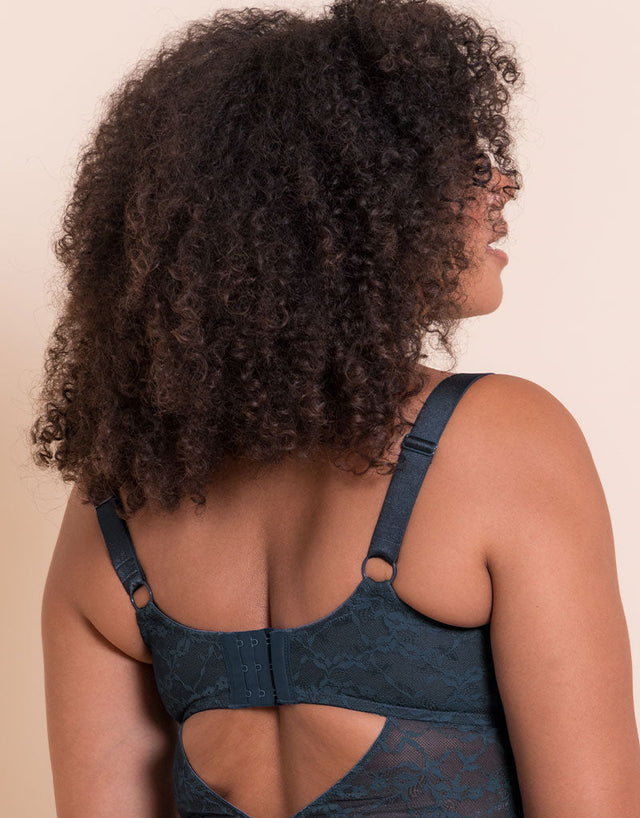 Curvy Kate All Night Lace Plunge Body Denim Blue