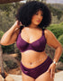 Curvy Kate Beach Bliss High Leg Bikini Brief Mulberry Purple