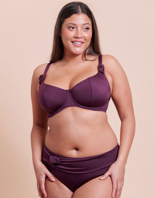 Curvy Kate Beach Bliss High Leg Bikini Brief Mulberry Purple