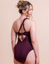 Curvy Kate Beach Bliss Asymmetric Padded Swimsuit Mulberry Purple