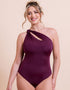 Curvy Kate Beach Bliss Asymmetric Padded Swimsuit Mulberry Purple