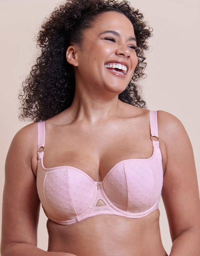 Curvy Kate Boost Heartbreaker Padded Balcony Bra Pale Pink