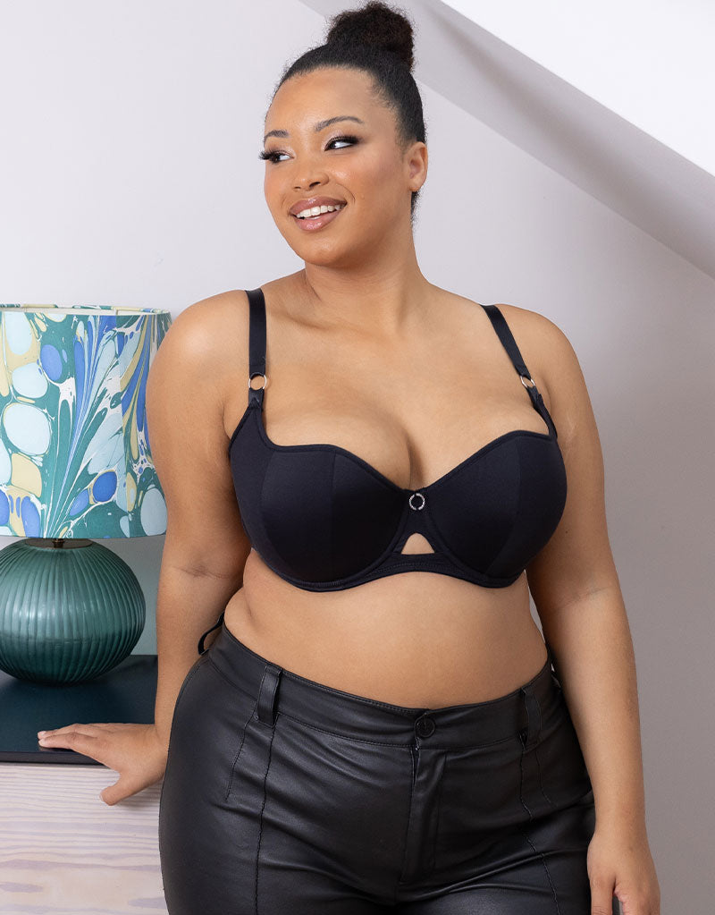 Curvy Kate Boost Me Up Padded Balcony Bra Black – Curvy Kate CA
