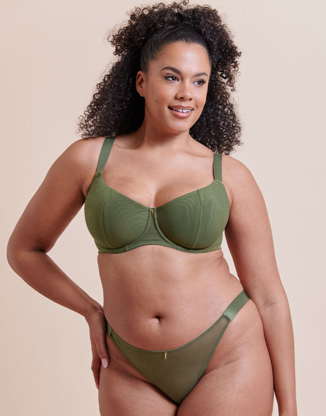 Curvy Kate Cool Cat Tanga Fern Green