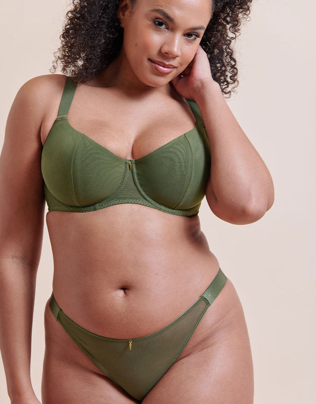 Curvy Kate Cool Cat Tanga Fern Green