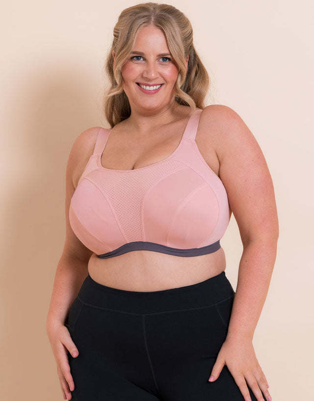 Curvy Kate Everymove Wired Multiway Sports Bra Blush/ Charcoal