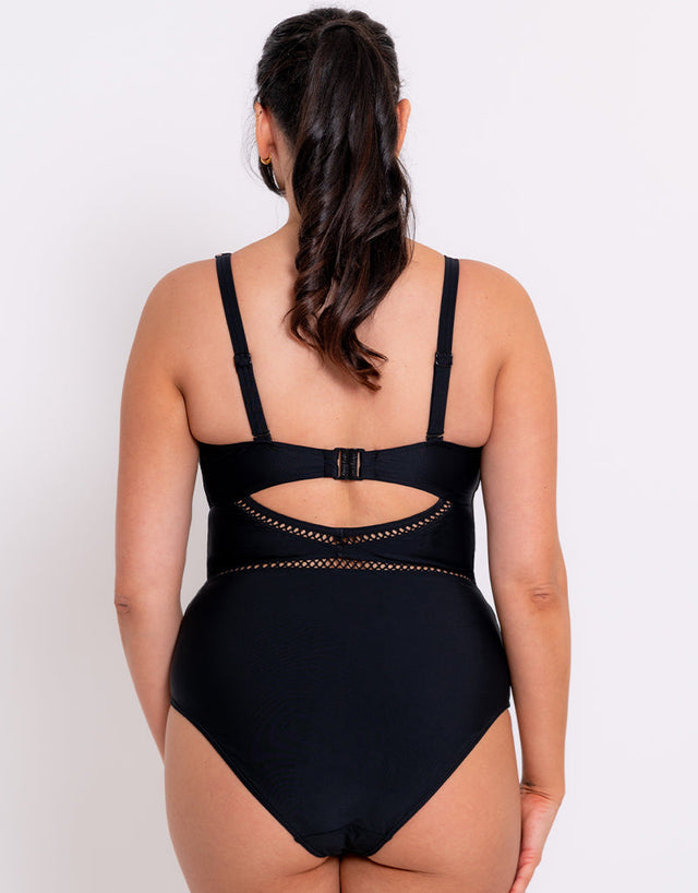 Curvy Kate First Class Multiway Plunge Swimsuit Black
