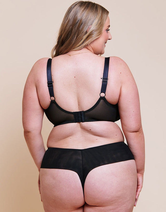 Curvy Kate Flare Full Cup Plunge Side Support Bra Black