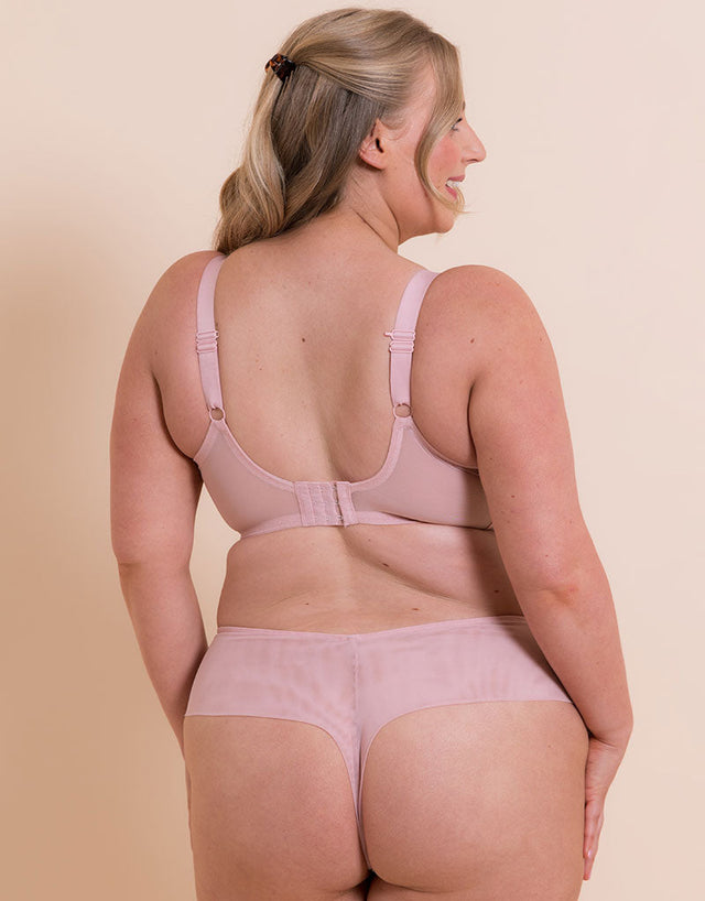 Curvy Kate Flare Full Cup Plunge Side Support Bra Rose Sparkle