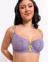 Curvy Kate Frill Me Balcony Bra Mauve/Lime