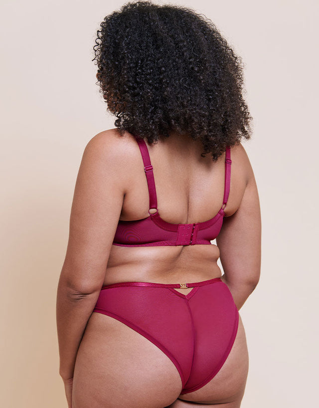 Curvy Kate Heartstopper High-Apex Deep Plunge Bra Sangria