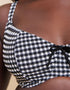 Curvy Kate Holiday Check Scooped Balcony Bikini Top Black