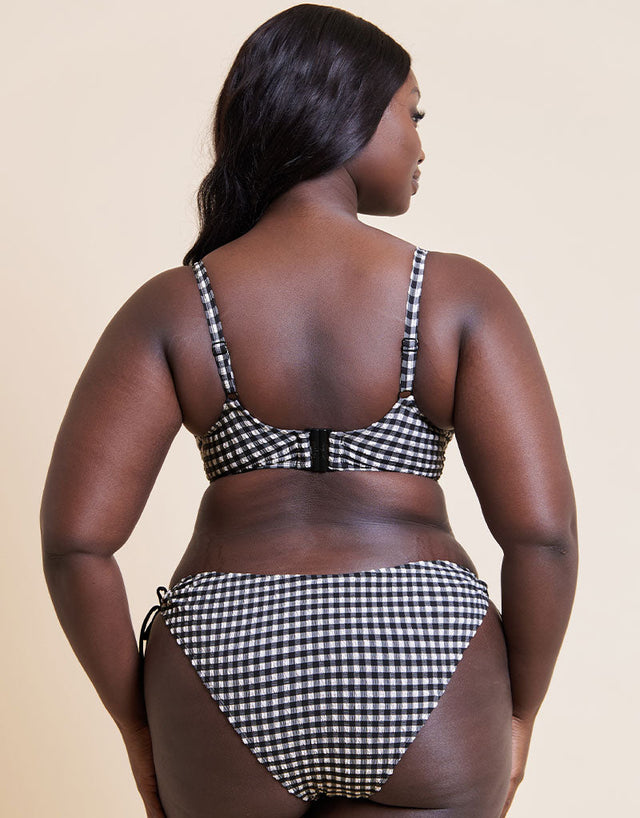 Curvy Kate Holiday Check Tie-Side Bikini Brief Black