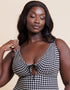 Curvy Kate Holiday Check Non Wired Swimsuit Black
