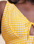 Curvy Kate Holiday Check Non Wired Swimsuit Sunshine Yellow