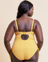 Curvy Kate Holiday Check Non Wired Swimsuit Sunshine Yellow