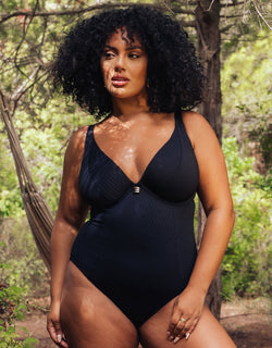 Curvy Kate Jet Set Multiway Plunge Swimsuit Black