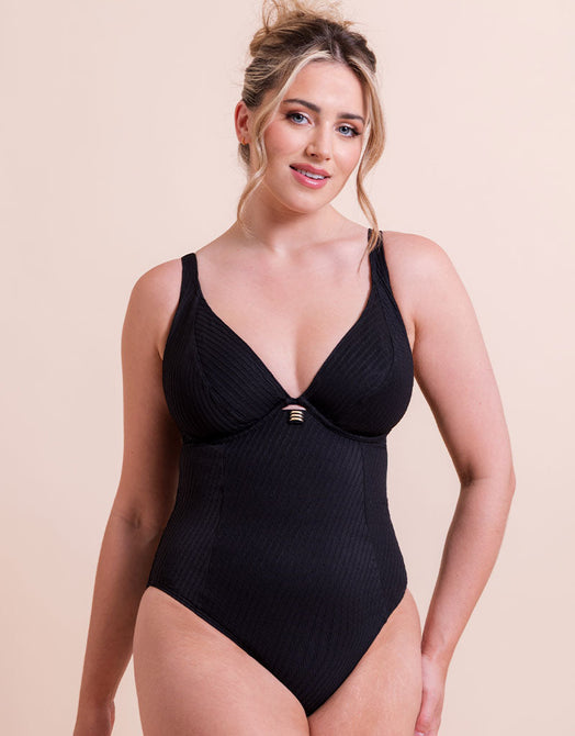 Curvy Kate Jet Set Multiway Plunge Swimsuit Black