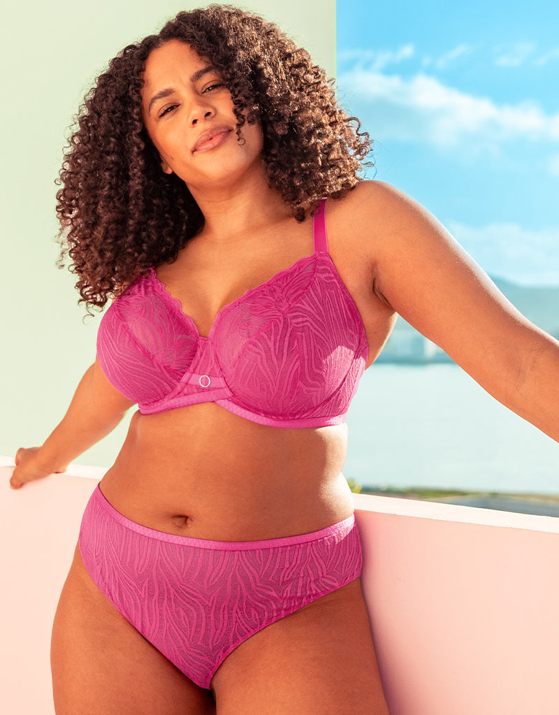 Curvy Kate In My Dreams Soft Cup Wire-Free Bralette - Mint/Pink