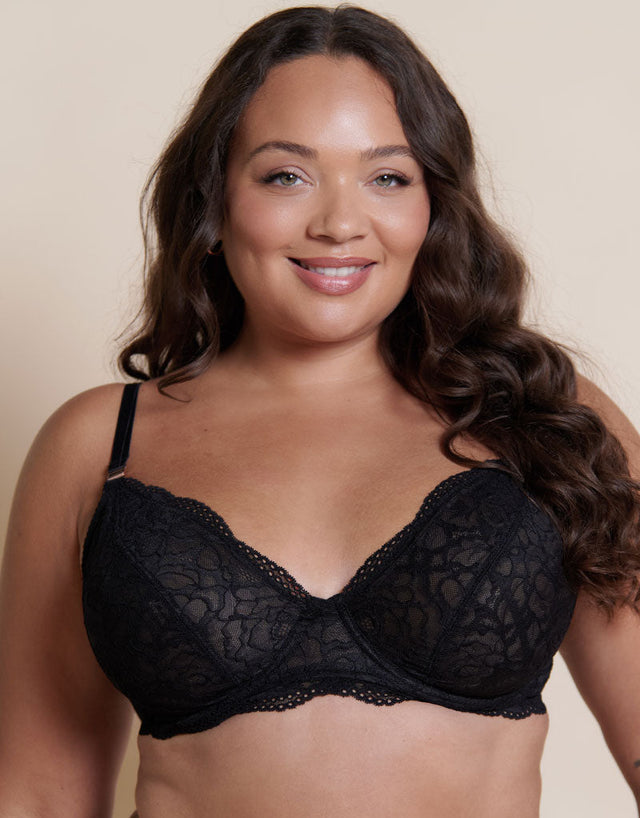 Hot Milk Heroine Plunge Nursing Bra Black