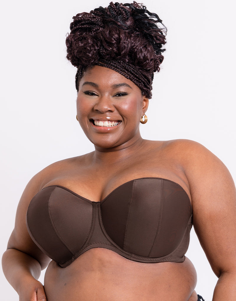 Curvy Kate Luxe Strapless Bra Cocoa – Curvy Kate CA