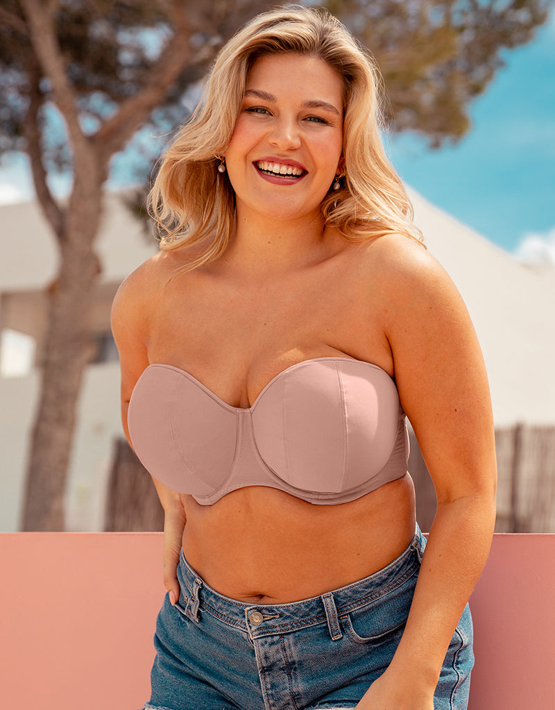 Curvy Kate - Meet our award winning Curvy Kate Luxe Ivory Strapless Bra!  This is the best strapless made for big boobs – the seamed cups offer lift  and shape, as the