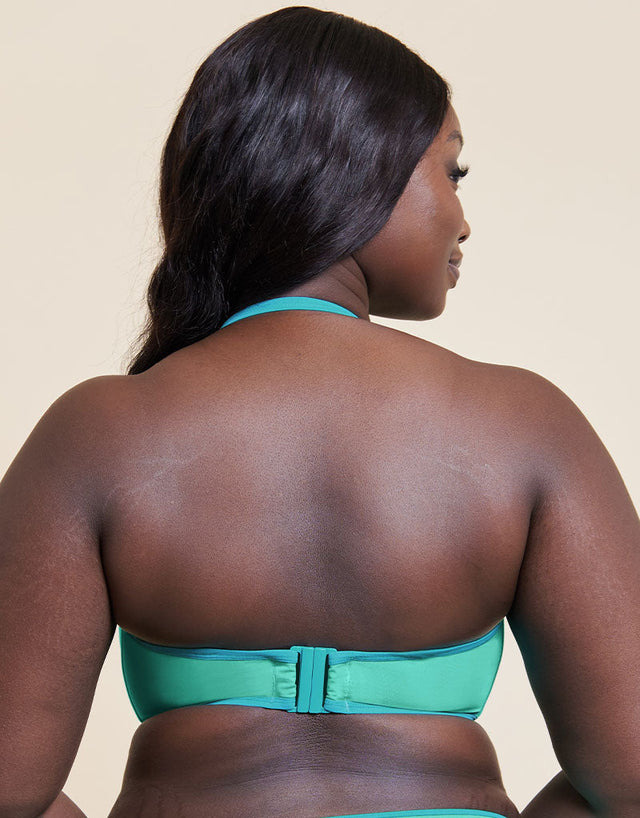 Curvy Kate Minimalist Bandeau Strapless Multiway Bikini Top Aqua