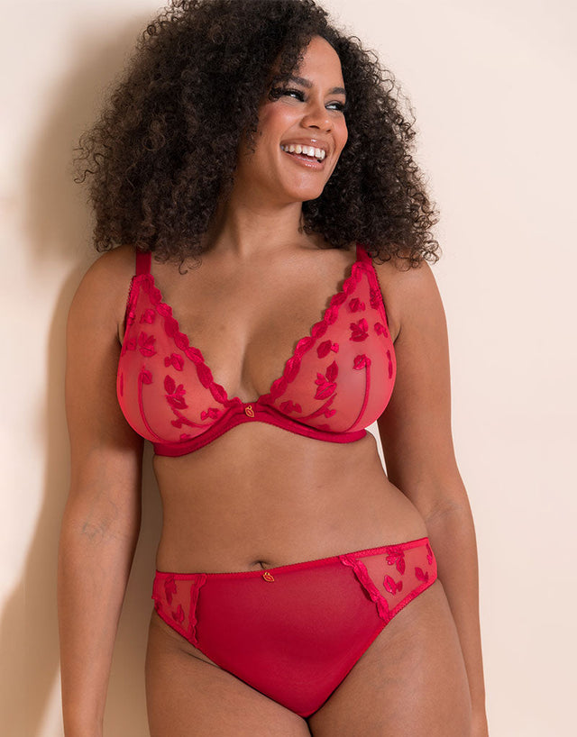 Curvy Kate Pucker Up Brazilian Brief Lipstick Red