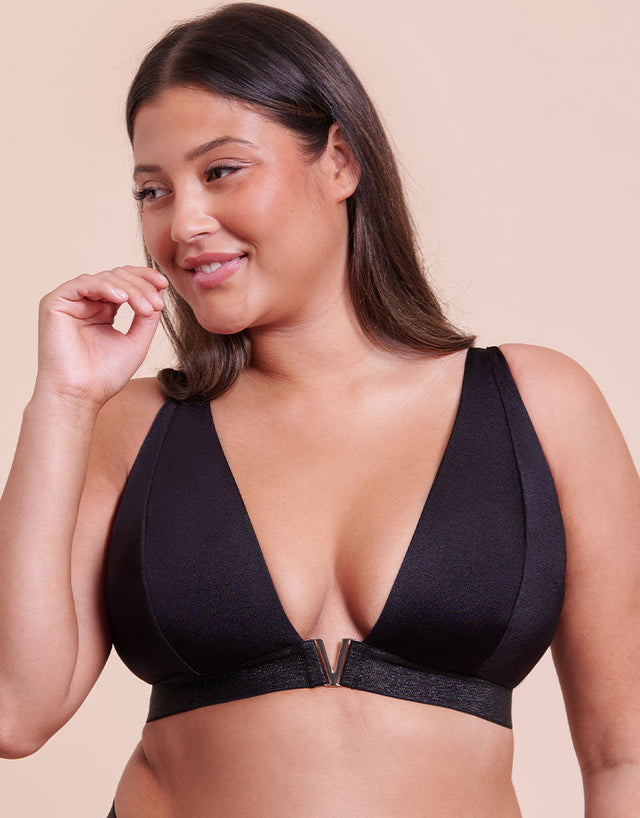 Curvy Kate Siren Seas Non Wired Plunge Bikini Black