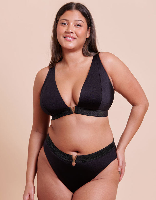 Curvy Kate Siren Seas High Leg Bikini Brief Black