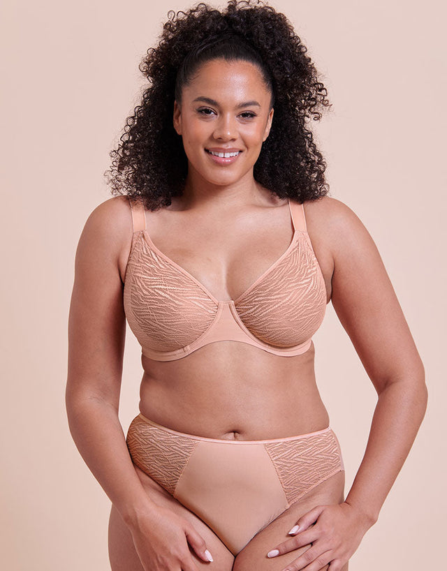 Curvy Kate Smoothie Lace Moulded Balcony Bra Latte