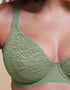 Curvy Kate Smoothie Lace Moulded Balcony Bra Sage Green