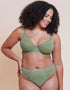 Curvy Kate Smoothie Lace Moulded Balcony Bra Sage Green