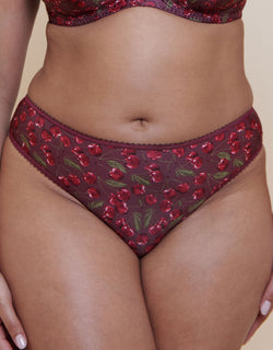 Curvy Kate Spellbound Brazilian Brief Cherry Print