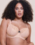Curvy Kate Spellbound Printed Balcony Bra Cream Polka Dot Print
