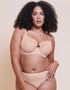 Curvy Kate Spellbound Brazilian Brief Cream Polka Dot Print
