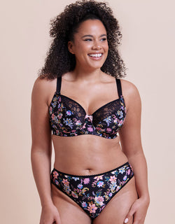 Curvy Kate Spellbound Printed Balcony Bra Folk Floral Print