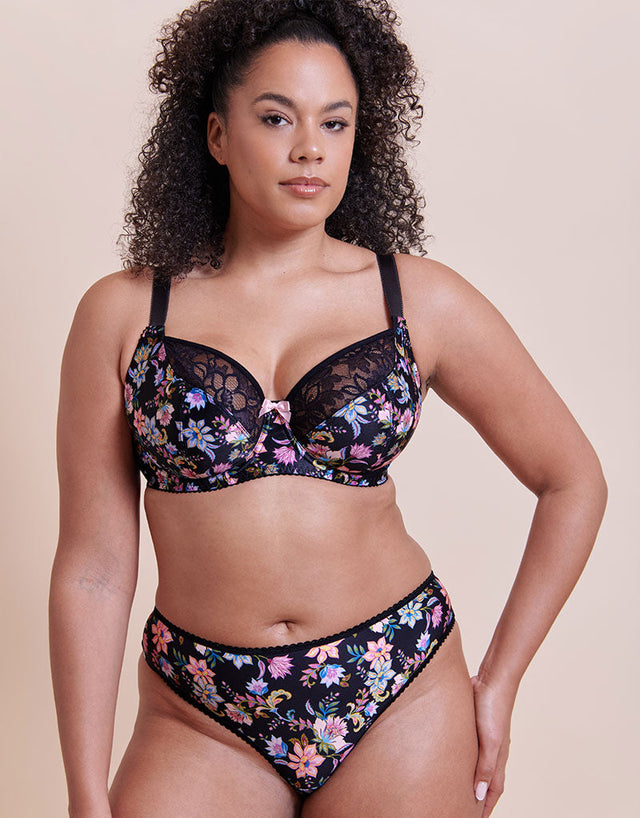 Curvy Kate Spellbound Brazilian Brief Folk Floral Print