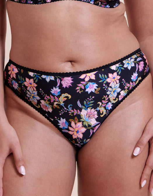 Curvy Kate Spellbound Brazilian Brief Folk Floral Print