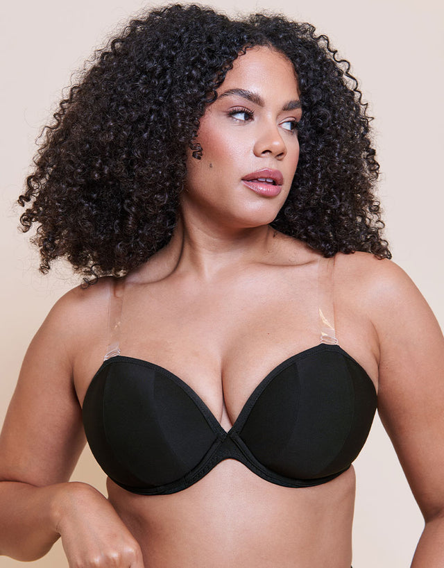 Curvy Kate Superhero Multiway Padded Plunge Bra Black