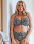 Curvy Kate Wild Horizon High Waist Bikini Brief Black Print