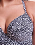 Curvy Kate Wild Horizon Padded Plunge Swimsuit Black Print