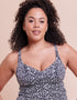 Curvy Kate Wild Horizon Non-Wired Multiway Tankini Top Black Print