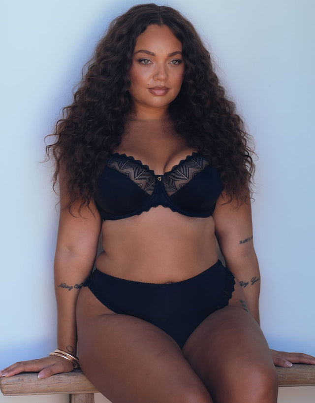 Curvy Kate Wild One Brazilian Brief Black