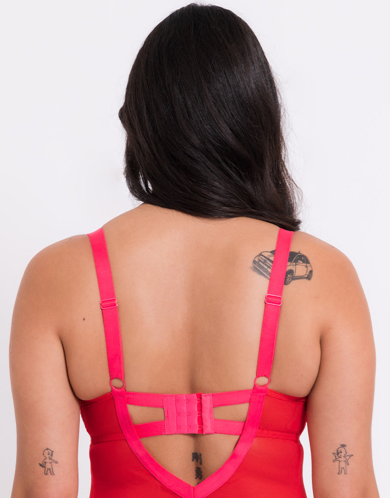Backless Thong Bodysuit in Dusty Rose Sample