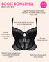 Curvy Kate Boost Bombshell Longline Padded Balcony Bra Black Sparkle