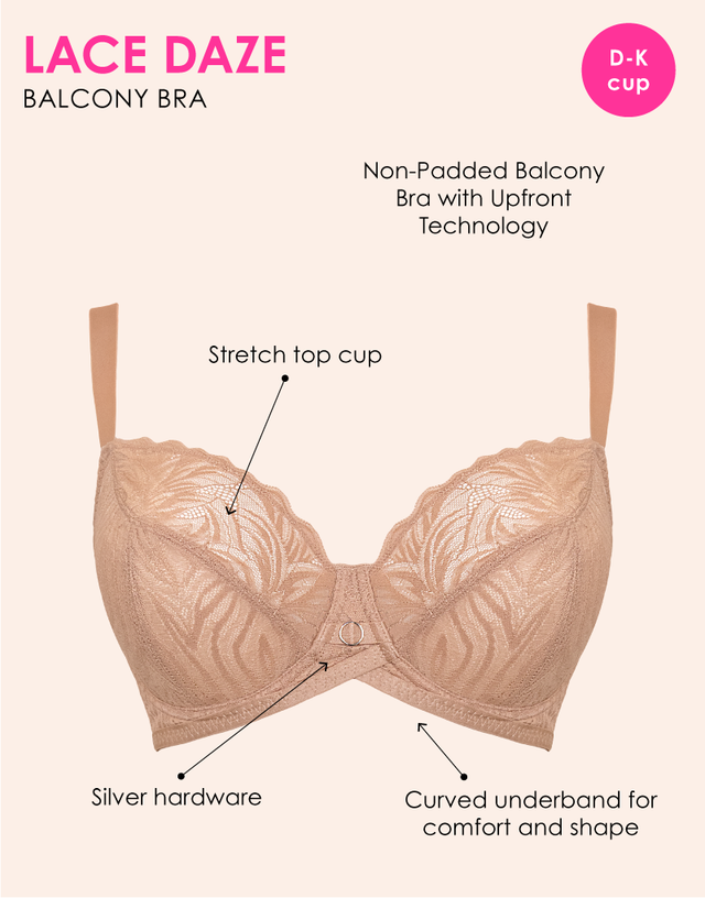 Curvy Kate Lace Daze Balcony Bra Latte