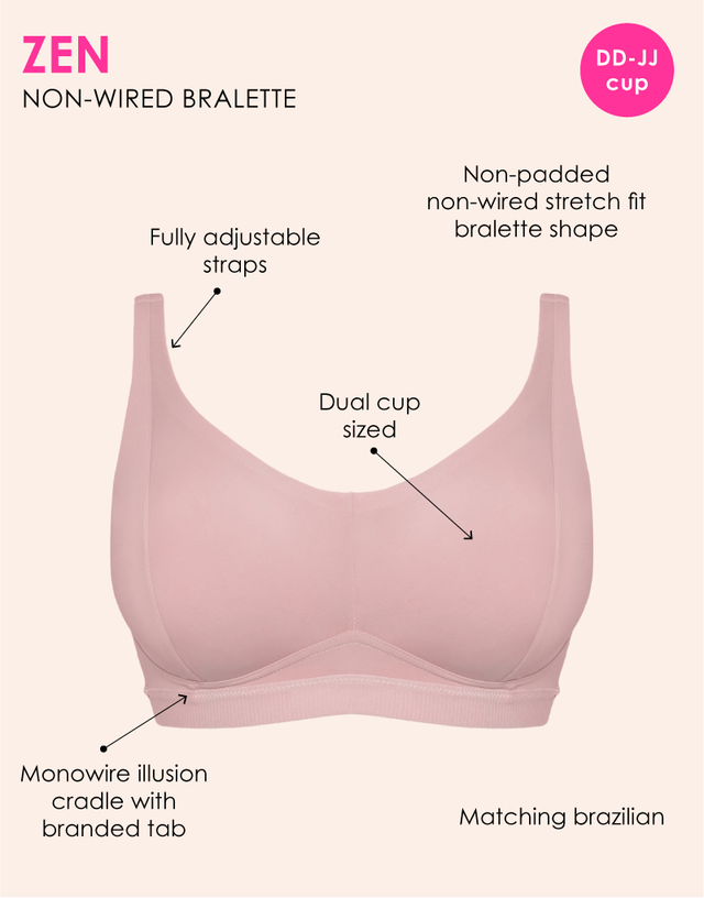 Curvy Kate Zen Non-Wired Bralette Blush Pink