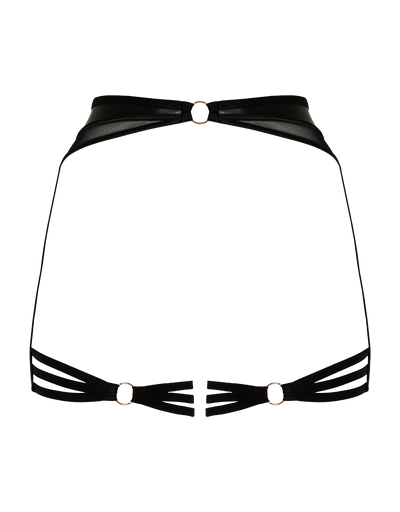 Scantilly Scandal Suspender Belt with Leg Harness Black